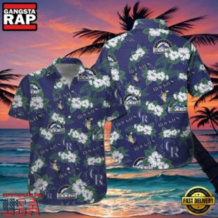 MLB Colorado Rockies Floral Hibiscus Hawaiian Shirt