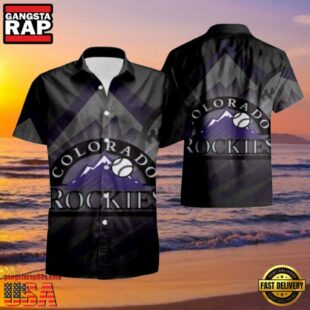 MLB Colorado Rockies Mountain Sunset Aloha Shirt