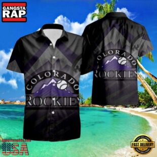 MLB Colorado Rockies Mountain Sunset Aloha Shirt