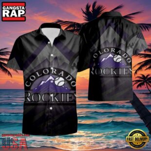 MLB Colorado Rockies Mountain Sunset Aloha Shirt