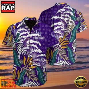 MLB Colorado Rockies Purple Wave Tropical Hawaiian Shirt