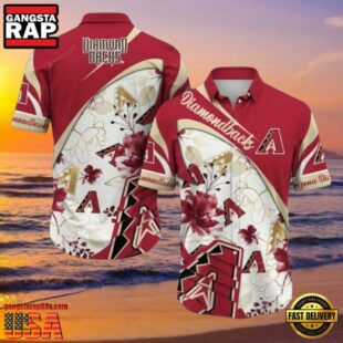 MLB Diamondbacks Blooming Elegance Hawaiian Shirt