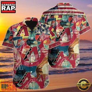 MLB Diamondbacks Collage Fest Tropical Shirt