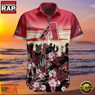 MLB Diamondbacks Midnight Floral Hawaiian Shirt