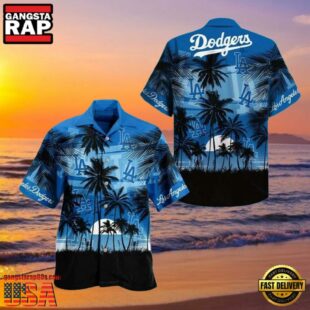 MLB Dodgers Oceanfront Sunset Aloha Shirt – LA Evening Chill