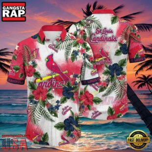 MLB Exotic Flora St. Louis Cardinals Aloha Shirt