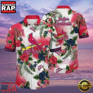 MLB Exotic Flora St. Louis Cardinals Aloha Shirt