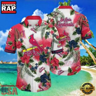 MLB Exotic Flora St. Louis Cardinals Aloha Shirt