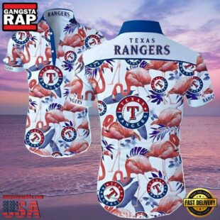 MLB Flamingo Breeze Texas Rangers Aloha Shirt