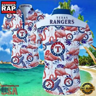 MLB Flamingo Breeze Texas Rangers Aloha Shirt