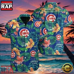 MLB Floral Fanfare Chicago Cubs Vibrant Aloha Hawaiian Shirt