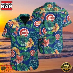 MLB Floral Fanfare Chicago Cubs Vibrant Aloha Hawaiian Shirt