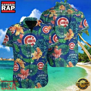 MLB Floral Fanfare Chicago Cubs Vibrant Aloha Hawaiian Shirt