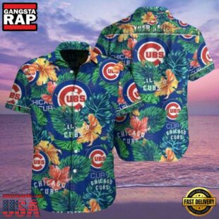 MLB Floral Fanfare Chicago Cubs Vibrant Aloha Hawaiian Shirt