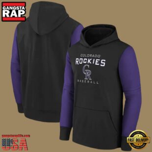 MLB Gear Colorado Rockies Pullover Hoodie Black