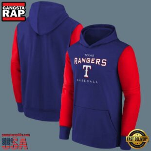 MLB Gear Texas Rangers Pullover Hoodie Blue