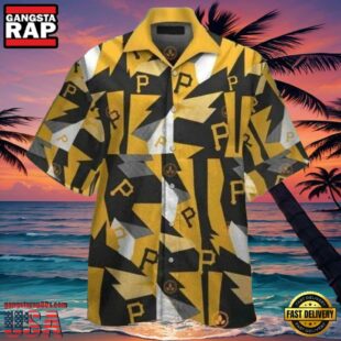 MLB Geometric Edge Pittsburgh Pirates Aloha Hawaiian Shirt