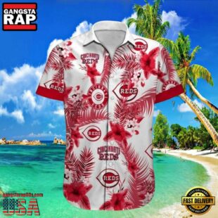 MLB Hibiscus Harmony Reds Cincinnati Reds Aloha Hawaiian Shirt