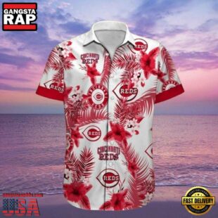 MLB Hibiscus Harmony Reds Cincinnati Reds Aloha Hawaiian Shirt