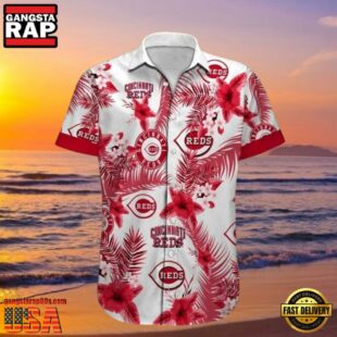 MLB Hibiscus Harmony Reds Cincinnati Reds Aloha Hawaiian Shirt