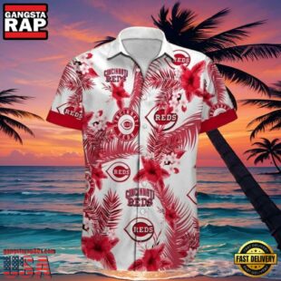 MLB Hibiscus Harmony Reds Cincinnati Reds Aloha Hawaiian Shirt