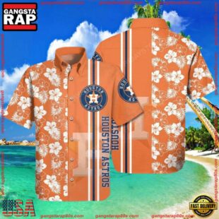 MLB Houston Astros Orange Blossom Summer Hawaiian Shirt