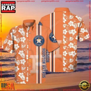 MLB Houston Astros Orange Blossom Summer Hawaiian Shirt