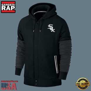 MLB Jersey Chicago White Sox Zip UP Hoodie Black