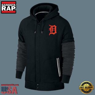 MLB Jersey Detroit Tigers Zip UP Hoodie Black