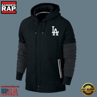 MLB Jersey Los Angeles Dodgers Zip UP Hoodie Black