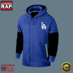 MLB Jersey Los Angeles Dodgers Zip UP Hoodie Blue