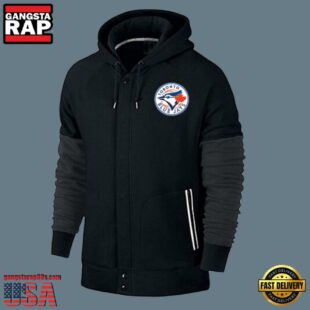 MLB Jersey Toronto Blue Jays Zip UP Hoodie Black