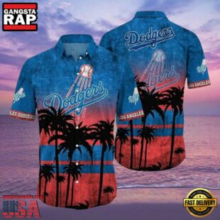 MLB LA Dodgers Sunset Palms Style Hot Trending Summer Hawaiian Shirt Evening Glow Edition