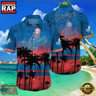 MLB LA Dodgers Sunset Palms Style Hot Trending Summer Hawaiian Shirt Evening Glow Edition