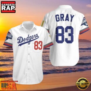 MLB LA Dodgers Victory Edition Custom Name Style Hot Trending Summer Hawaiian Shirt - Pinstripe Glory