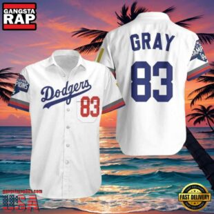 MLB LA Dodgers Victory Edition Custom Name Style Hot Trending Summer Hawaiian Shirt - Pinstripe Glory