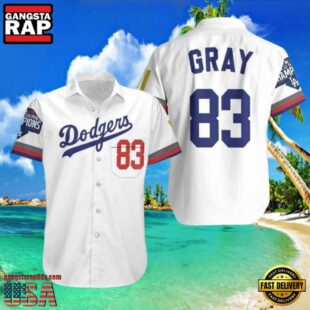 MLB LA Dodgers Victory Edition Custom Name Style Hot Trending Summer Hawaiian Shirt - Pinstripe Glory