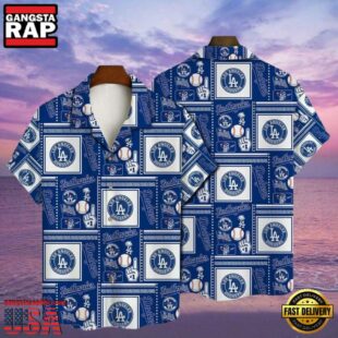 MLB Los Angeles Dodgers Blue Bandana Print Style Hot Trending Summer Hawaiian Shirt - Dodgers Tropical