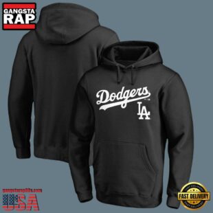 MLB Los Angeles Dodgers Hooded Baseball Hoodie Black