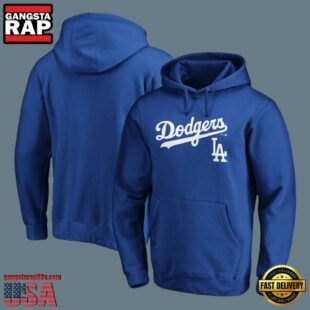 MLB Los Angeles Dodgers Hooded Baseball Hoodie Blue