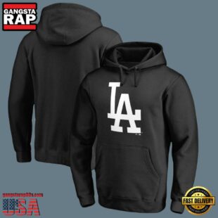 MLB Los Angeles Dodgers Hooded Baseball Sweatshirt Black