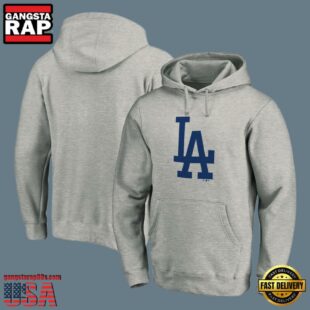 MLB Los Angeles Dodgers Hooded Baseball Sweatshirt Grey