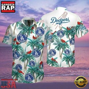 MLB Los Angeles Dodgers Island Life Style Hot Trending Summer Hawaiian Shirt Palm And Cardinal