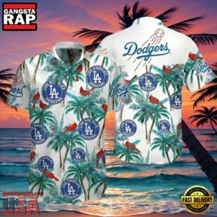 MLB Los Angeles Dodgers Island Life Style Hot Trending Summer Hawaiian Shirt Palm And Cardinal