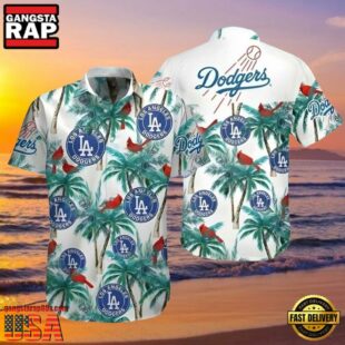 MLB Los Angeles Dodgers Island Life Style Hot Trending Summer Hawaiian Shirt Palm And Cardinal