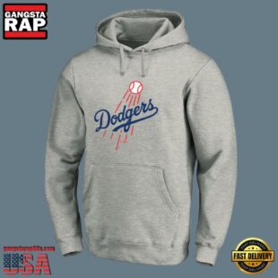 MLB Los Angeles Dodgers Pullover Merchandise Hoodie Grey