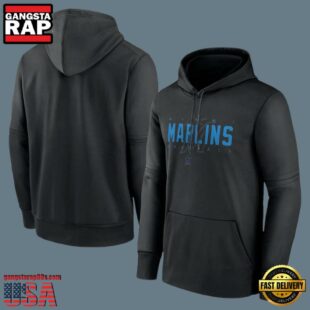 MLB Miami Marlins Pullover Hoodie Black