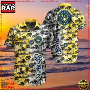 MLB Milwaukee Brewers Aloha Hawaiian ShirtGroup