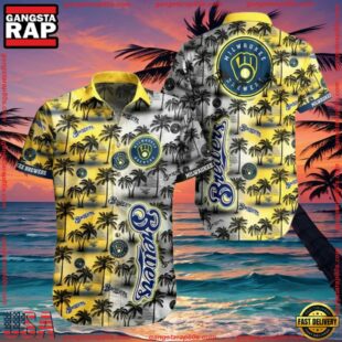 MLB Milwaukee Brewers Aloha Hawaiian ShirtGroup