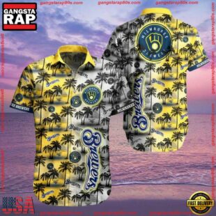 MLB Milwaukee Brewers Aloha Hawaiian ShirtGroup